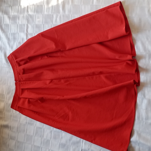 M & S collection Orange flow A-line Midi Skirt - Picture 6 of 9